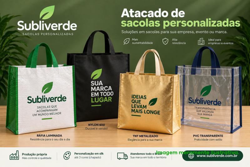 Atacado de sacolas personalizadas para empresas e grandes demandas